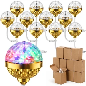 12 Pack Sound Activated Mini Disco Ball Party Light for Halloween | USB Plug Play DJ Lighting, Stage Light for Room Home Dance Party Karaoke Birthday Halloween Xmas Stocking Stuffers Car Decor 12 Pack Sound Activated Mini Disco Ball Party Light for Halloween | USB Plug Play DJ Lighting, Stage Light for Room Home Dance Party Karaoke Birthday Halloween Xmas Stocking Stuffers Car Decor