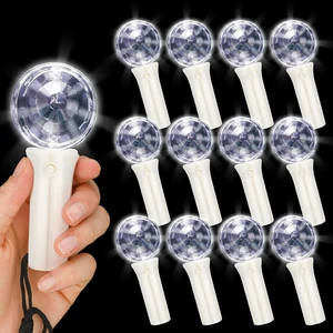 Baquler 12 Pcs LED Disco Ball Wand Flashing LED Light up Wand, White | with 3 Modes, 70s Disco Party Decorations, Glow Accessories, Party Favors for Stage Props Bachelorette Birthday Baquler 12 Pcs LED Disco Ball Wand Flashing LED Light up Wand, White | with 3 Modes, 70s Disco Party Decorations, Glow Accessories, Party Favors for Stage Props Bachelorette Birthday