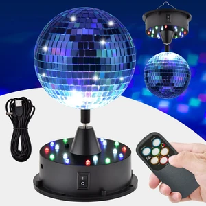 Rotating Disco Ball Motor Light, 6-12RPM Adjustable Speed DiscoBall Spinner 18LEDs for 8~24'' Large Heavy Duty Mirrorball Motor,Wedding Birthday DJ Party Decor Upgrade (5" Disco Ball with Motor 2026) Rotating Disco Ball Motor Light, 6-12RPM Adjustable Speed DiscoBall Spinner 18LEDs for 8~24'' Large Heavy Duty Mirrorball Motor,Wedding Birthday DJ Party Decor Upgrade (5" Disco Ball with Motor 2026)
