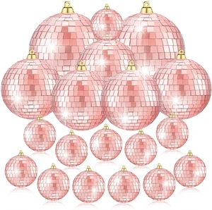 50 Pcs Disco Balls Reflective Disco Ball Decorations Hanging Disco Ball Ornament Different Sizes Mirror Ball for Home Decor, Party, Club (Rose Gold) 50 Pcs Disco Balls Reflective Disco Ball Decorations Hanging Disco Ball Ornament Different Sizes Mirror Ball for Home Decor, Party, Club (Rose Gold)