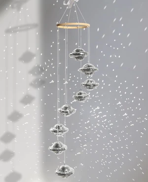AceList Hanging Disco Ball Sun Catcher Mobile,35 inch Planet-Inspired Mirror Ball Spiral for Sparkle Decor, Handmade Light Reflecting Ornament for Window, Boho Home, Porch Gift AceList Hanging Disco Ball Sun Catcher Mobile,35 inch Planet-Inspired Mirror Ball Spiral for Sparkle Decor, Handmade Light Reflecting Ornament for Window, Boho Home, Porch Gift