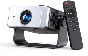 Home Projector 1080P, Mini Movie Projector with WiFi Bluetooth, Auto Keystone, Remote, Focus HDMI USB Compatible with iOS/Android Phone, Laptop, TV Stick, PS5, Home Theater (Black-Silver) Home Projector 1080P, Mini Movie Projector with WiFi Bluetooth, Auto Keystone, Remote, Focus HDMI USB Compatible with iOS/Android Phone, Laptop, TV Stick, PS5, Home Theater (Black-Silver)