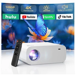 XENPONAD Smart Mini Projector, 1080P 4K Portable Projector with Android 13 | WiFi Bluetooth 5.2 Outdoor Movie ProjectorAuto Keystone Dolby Audio, 150" Home Cinema for Bedroom Camping TV Stick XENPONAD Smart Mini Projector, 1080P 4K Portable Projector with Android 13 | WiFi Bluetooth 5.2 Outdoor Movie ProjectorAuto Keystone Dolby Audio, 150" Home Cinema for Bedroom Camping TV Stick