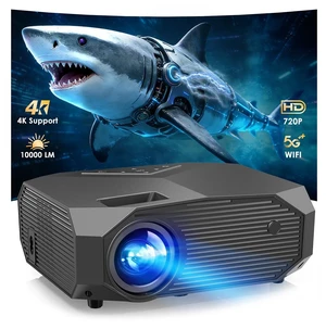 Projector with WiFi and Bluetooth, Native 1080P Outdoor Portable Movie Projector, 50%-100% Zoom, 400" Display, 4K Projector Compatible with HDMI/USB/PC/TV/PS5/DVD/Android/iOS(Dark Gray) Projector with WiFi and Bluetooth, Native 1080P Outdoor Portable Movie Projector, 50%-100% Zoom, 400" Display, 4K Projector Compatible with HDMI/USB/PC/TV/PS5/DVD/Android/iOS(Dark Gray)