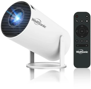 WellSonic Mini Projector Support 1080P, Mini Projector with WiFi 6 and Bluetooth5, Automatic Keystone Correction, Android 13, Home Smart Projector for Phone, PC, HDMI USB, Laptop WellSonic Mini Projector Support 1080P, Mini Projector with WiFi 6 and Bluetooth5, Automatic Keystone Correction, Android 13, Home Smart Projector for Phone, PC, HDMI USB, Laptop