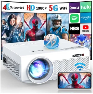 FUDONI Native 1080P WiFi Bluetooth Projector, Built-in Speaker, Portable | 25000L,Max 300" Screen, Compatible with HDMI, USB, AV, TF, VGA, Fire Stick, Laptop, Smartphone, Game Console, Indoor Outdoor FUDONI Native 1080P WiFi Bluetooth Projector, Built-in Speaker, Portable | 25000L,Max 300" Screen, Compatible with HDMI, USB, AV, TF, VGA, Fire Stick, Laptop, Smartphone, Game Console, Indoor Outdoor