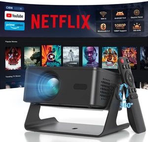 HrdLuck Projector with WiFi and Bluetooth, Outdoor Movie Projector for Home Theater UP to 200" Display, for HDMI/USB/iOS/Android/Laptop/TV Stick HrdLuck Projector with WiFi and Bluetooth, Outdoor Movie Projector for Home Theater UP to 200" Display, for HDMI/USB/iOS/Android/Laptop/TV Stick