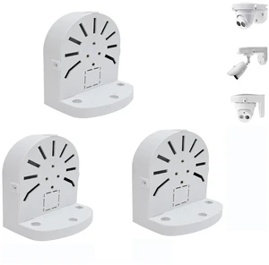 Indoor Outdoor Camera Bracket ABS Plastic Wall Mount L-Shaped Bracket for Security Dome IP Camera Mounting, Junction Box Cable Management (2.5in-SL-3PACK)