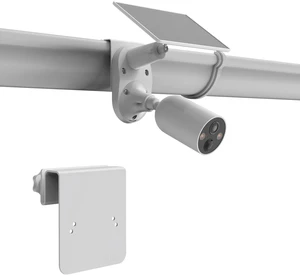 Koroao Gutter Mount Compatible with TP-Link Tapo C660 C615F C645D C402 C403 C460 C425 C630 C411 C610 TC82 TC90 TC85 KIT C675D KIT Solar Cameras and C545d,Tapo A201 Solar Panel Camera (White)