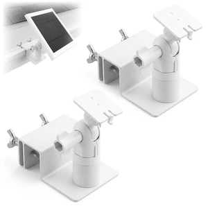 2 Pack White Gutter Mount for Solar Panel | Aluminum, No-Drill, 1/4"-20 Bracket, Compatible with Ring Arlo Eufy Wyze 2 Pack White Gutter Mount for Solar Panel | Aluminum, No-Drill, 1/4"-20 Bracket, Compatible with Ring Arlo Eufy Wyze