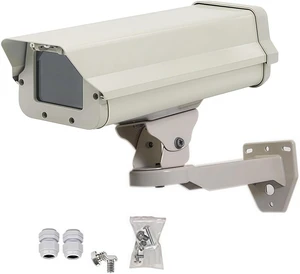 GledeYeTec 14.5" Heavy-Duty Aluminum Outdoor CCTV Camera Housing - Weatherproof Security Camera Enclosure with 360° Adjustable Wall Mount Bracket Kit for Bullet Surveillance Cameras GledeYeTec 14.5" Heavy-Duty Aluminum Outdoor CCTV Camera Housing - Weatherproof Security Camera Enclosure with 360° Adjustable Wall Mount Bracket Kit for Bullet Surveillance Cameras