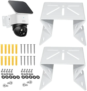Corner Mount Compatible with eufy SoloCam S340/E30/E42/4G LTE Cam S330 | Exterior Wall Corner Bracket for PTZ Camera,to Achieve a 270° Wider View Angle,Stainless Steel,Weatherproof for Outdoor,2PCS
