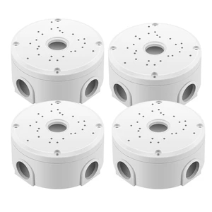Security Camera Junction Box ABS Universal Security Camera Mount Bracket for Bullet/Dome CCTV Camera 4 Pack Security Camera Junction Box ABS Universal Security Camera Mount Bracket for Bullet/Dome CCTV Camera 4 Pack