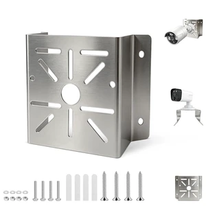 Stainless Steel Security Camera Corner Mount Bracket, CCTV Wall Mount | Heavy Duty Support, 304 Stainless Steel, Bullet & PTZ Compatible, Corner Space Mount, Rust Resistant, Easy Installation Stainless Steel Security Camera Corner Mount Bracket, CCTV Wall Mount | Heavy Duty Support, 304 Stainless Steel, Bullet & PTZ Compatible, Corner Space Mount, Rust Resistant, Easy Installation