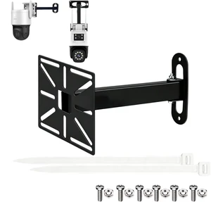 Adjustable CCTV Camera Wall Mount Bracket, Universal Compatibility for Dome/PTZ Cameras & Ball Machines, Indoor/Outdoor Security Camera Holder with Mounting Plate (7.87 inches Black Mount and Plate) Adjustable CCTV Camera Wall Mount Bracket, Universal Compatibility for Dome/PTZ Cameras & Ball Machines, Indoor/Outdoor Security Camera Holder with Mounting Plate (7.87 inches Black Mount and Plate)