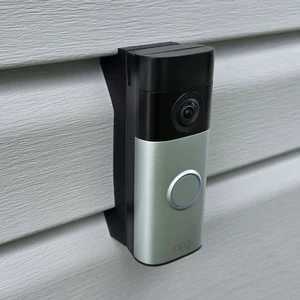 No-Drill 4.5" Dutch Lap Siding Mount Bracket Compatible with Ring Battery Doorbell Plus (Newest Model), Retinal 2K. 3D Printed No-Drill 4.5" Dutch Lap Siding Mount Bracket Compatible with Ring Battery Doorbell Plus (Newest Model), Retinal 2K. 3D Printed