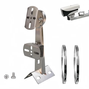 GledeYeTec Security Camera Corner Pole Mounting Bracket,Stainless Steel Wall Corner Mount Holder Pole/Column Mounting Camera Bracket for Double CCTV Surveillance Camera with 2 20cm Loops GledeYeTec Security Camera Corner Pole Mounting Bracket,Stainless Steel Wall Corner Mount Holder Pole/Column Mounting Camera Bracket for Double CCTV Surveillance Camera with 2 20cm Loops