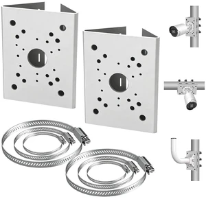 Universal Aluminum Security Camera Vertical Pole Mount Bracket with 6 Loops | Adjustable Fit, Durable Steel, Multi Clamp Loops, Wide Compatibility, Rust Resistant, Easy Installation Universal Aluminum Security Camera Vertical Pole Mount Bracket with 6 Loops | Adjustable Fit, Durable Steel, Multi Clamp Loops, Wide Compatibility, Rust Resistant, Easy Installation