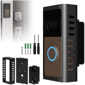 Anti-Theft Video Doorbell Mount, Easy Remove for Charging, Hidden Screws | Metal alloy bracket with anti-theft design, 45°-135° doorbell angle mount, no-block sensor for front door security Anti-Theft Video Doorbell Mount, Easy Remove for Charging, Hidden Screws | Metal alloy bracket with anti-theft design, 45°-135° doorbell angle mount, no-block sensor for front door security