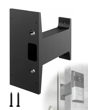 Doorbell Extender Mount Bracket Compatible with Ring Doorbell 3 3 Plus 4 | Extends Doorbell Mount for Brick Wall, Get Better View Black Doorbell Extender Mount Bracket Compatible with Ring Doorbell 3 3 Plus 4 | Extends Doorbell Mount for Brick Wall, Get Better View Black