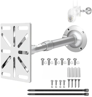 CTXSumTec Telescoping Security Camera Mount (20-40cm/7.9-15.7in) with 1/4" Screw Interface & Adapter Plate - Aluminum Bracket for Universal Camera Compatibility, Indoor/Outdoor Use CTXSumTec Telescoping Security Camera Mount (20-40cm/7.9-15.7in) with 1/4" Screw Interface & Adapter Plate - Aluminum Bracket for Universal Camera Compatibility, Indoor/Outdoor Use