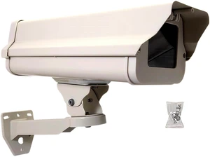 BeElion 2Part in Set Aluminum Weatherproof CCTV Camera Housing with Adjustable Mount Bracket - Heavy Duty Indoor/Outdoor Security Surveillance Box with Lockable Lid & Glass Lens BeElion 2Part in Set Aluminum Weatherproof CCTV Camera Housing with Adjustable Mount Bracket - Heavy Duty Indoor/Outdoor Security Surveillance Box with Lockable Lid & Glass Lens