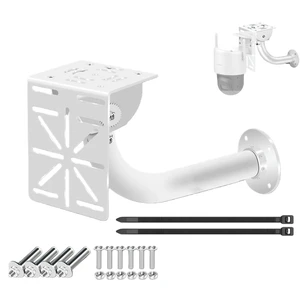 CTXSumTec J-Shaped Aluminum Wall Mount with Cable Management Hole & L-Shaped Adapter - Duckbill Design (180° Tilt/360° Swivel) for CCTV Dome/IP Cameras, Space-Saving Indoor/Outdoor Use CTXSumTec J-Shaped Aluminum Wall Mount with Cable Management Hole & L-Shaped Adapter - Duckbill Design (180° Tilt/360° Swivel) for CCTV Dome/IP Cameras, Space-Saving Indoor/Outdoor Use
