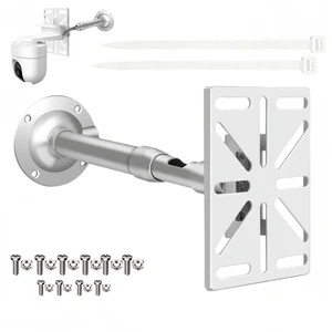 GledeYeTec Adjustable Security Camera Mount - 20-40cm Aluminum Telescopic Bracket with Universal Adapter for CCTV, Dome Cameras (7.87"-15.7" Wall Mount with Plate) GledeYeTec Adjustable Security Camera Mount - 20-40cm Aluminum Telescopic Bracket with Universal Adapter for CCTV, Dome Cameras (7.87"-15.7" Wall Mount with Plate)