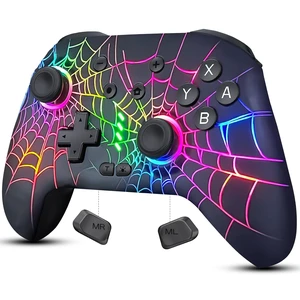 Switch Controller Compatible with Nintendo Switch/Switch Lite/OLED/PC | Programmable Wireless Switch Controller with 10 LED Light, 6-Axis Motion, Turbo, Vibration, One-Key Wake Up & Pairing, Black Switch Controller Compatible with Nintendo Switch/Switch Lite/OLED/PC | Programmable Wireless Switch Controller with 10 LED Light, 6-Axis Motion, Turbo, Vibration, One-Key Wake Up & Pairing, Black