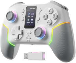 ECHTPower Wireless PC Gaming Controller with TFT Screen, Hall-Effect Joysticks No Drift, 1000Hz Polling, Dual Hall Triggers, Turbo & RGB, Multi-Platform PC Controller for Windows/Switch/Android/iOS ECHTPower Wireless PC Gaming Controller with TFT Screen, Hall-Effect Joysticks No Drift, 1000Hz Polling, Dual Hall Triggers, Turbo & RGB, Multi-Platform PC Controller for Windows/Switch/Android/iOS