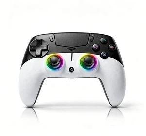 Geemaker Wireless Game Controller, Black & White. Compatible with PS5, PC, iOS, Mac, Android, Steam Deck. Dual Vibration, 6-Axis Motion Control, Turbo, 3.5mm Audio Jack, Esports Grade Performance Geemaker Wireless Game Controller, Black & White. Compatible with PS5, PC, iOS, Mac, Android, Steam Deck. Dual Vibration, 6-Axis Motion Control, Turbo, 3.5mm Audio Jack, Esports Grade Performance