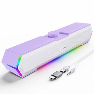 LENRUE G11 Computer Speakers for Desktop, Touch Lights PC Speakers with Surge Clear Sound, USB C/USB Powered, AUX Audio for Computer Desktop PC Laptop Desk LENRUE G11 Computer Speakers for Desktop, Touch Lights PC Speakers with Surge Clear Sound, USB C/USB Powered, AUX Audio for Computer Desktop PC Laptop Desk