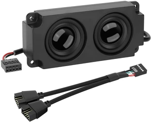Aukuoy Motherboard Speaker Internal PC Audio Speaker with USB 2.0 Splitter Cable, Stereo Loudspeaker with Built-in Sound Card, Plug & Play Aukuoy Motherboard Speaker Internal PC Audio Speaker with USB 2.0 Splitter Cable, Stereo Loudspeaker with Built-in Sound Card, Plug & Play