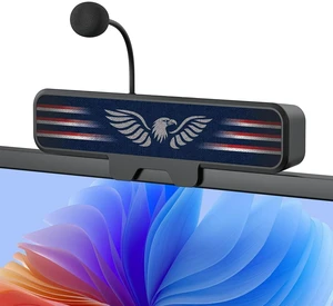 INGA Computer Speakers with Detachable Mic, Clip-On Monitor Speakers for PC | Detachable Mic with One-Touch Mute for Clear PC and Laptop Calls INGA Computer Speakers with Detachable Mic, Clip-On Monitor Speakers for PC | Detachable Mic with One-Touch Mute for Clear PC and Laptop Calls