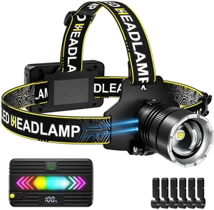 Headlamp Rechargeable, Super Bright Head Lamp for Adults, Motion Sensor | 5 Modes, Zoomable, Detachable Power Pack, 13 Taillight Modes, IPX7, High Lumens Head Lights for Forehead, Camping & Hard Hat