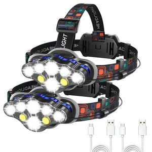 MIOISY Led Headlamp Rechargeable 2 Pack, Super Bright Headlight Flashlight | 8 Modes Head Lights for Forehead with White Red Light, IPX4 Waterproof Head Lamp for Outdoor Running Hiking Fishing, Black MIOISY Led Headlamp Rechargeable 2 Pack, Super Bright Headlight Flashlight | 8 Modes Head Lights for Forehead with White Red Light, IPX4 Waterproof Head Lamp for Outdoor Running Hiking Fishing, Black