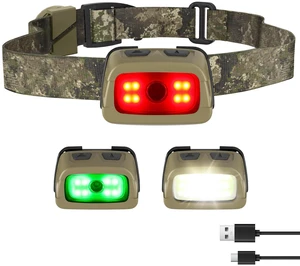 EverBrite 350LM Rechargeable Headlamp with Red White Green Light | Tail Light, White Red Green Light, Memory Function, Dimmable Design, 7 Mode, 30° Tiltable For Trail Running, Camping, Hunting EverBrite 350LM Rechargeable Headlamp with Red White Green Light | Tail Light, White Red Green Light, Memory Function, Dimmable Design, 7 Mode, 30° Tiltable For Trail Running, Camping, Hunting