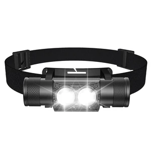 Rechargeable Headlamp 1000LM White Two Bright LEDS Hard Hat Light(3200mAh) | Forehead LED Flashlight Lightweight, Heavy-Duty, IPX4 Waterproof for Camping, Running, Work, Hiking, Fishing