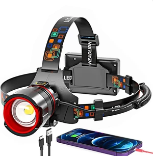 Headlamp Flashlight, Lumen Bright Head Lamps LED Rechargeable Camping | 8 Modes IPX5 Waterproof for Camping Fishing Cycling Climbing Household Use 100000 Lumens Ultra Bright