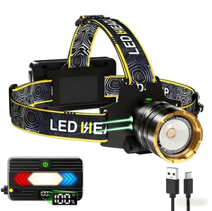 Bud K 3000 High Lumens Rechargeable LED Headlamp,Zoomable Head Light with 12 Light Modes, USB-C Fast Charge, IPX7 Waterproof Hard Hat Headlamp for Camping Fishing Running Construction Cycling Hunting Bud K 3000 High Lumens Rechargeable LED Headlamp,Zoomable Head Light with 12 Light Modes, USB-C Fast Charge, IPX7 Waterproof Hard Hat Headlamp for Camping Fishing Running Construction Cycling Hunting