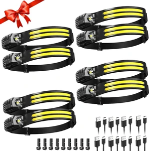 Bud K Rechargeable Headlamp 8 Pack, LED Headlight Flashlight Super Bright with 230° Wide Beam, 5 Modes Waterproof Head Lamp for Outdoor Hiking Running Camping Bud K Rechargeable Headlamp 8 Pack, LED Headlight Flashlight Super Bright with 230° Wide Beam, 5 Modes Waterproof Head Lamp for Outdoor Hiking Running Camping