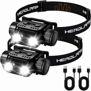 Headlamp Rechargeable 2P, 230° LED Head Lamp for Adults with Motion Sensor | 7Mode Head Lights for Forehead, 1200 Lumens, Red Light, 45° Adjustable,Headband Light for Hard Hat Mechanic Camping Headlamp Rechargeable 2P, 230° LED Head Lamp for Adults with Motion Sensor | 7Mode Head Lights for Forehead, 1200 Lumens, Red Light, 45° Adjustable,Headband Light for Hard Hat Mechanic Camping