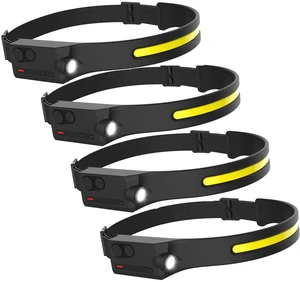 Pristar Rechargeable LED Headlamp with 230° Beam 5 Modes Head Lamp | Motion Sensor 350 Lumen Lightweight Head Light Flashlight for Outdoor Camping Hiking Running Travel, Pack of 4 Headlight Pristar Rechargeable LED Headlamp with 230° Beam 5 Modes Head Lamp | Motion Sensor 350 Lumen Lightweight Head Light Flashlight for Outdoor Camping Hiking Running Travel, Pack of 4 Headlight