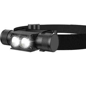 Agyanzm Rechargeable LED Headlamp 1200LM, Hard Hat Light with 6 Modes, Lightweight IPX4 Waterproof Head Torch, 180° Adjustable Beam for Camping, Running, Work, Hiking, Fishing