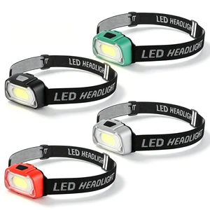 Lichamp Camping Headlamp Flashlight 4 Pack, Battery Powered Head Lamp Gear | Outdoor for Running, Hiking, Walking, Climbing, Fishing, Hunting, Jogging, Headlight Multipack for Adults, Kids