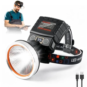 Rechargeable Headlamp, LED 1500 Lumen,Motion Sensor Waterproof Head Lamp | 3 Light Modes & Gesture Switch, IPX6 Waterproof, Wide Floodlight for Outdoor, Camping, Auto Repair & Fishing