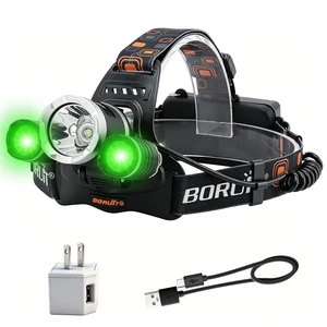 BORUIT RJ-3000 LED Green Headlamp,USB-C Rechargeable Hunting Headlamp with White & Green Light,Waterproof Head Lamp for Outdoor Hunting, Fishing, Camping, Night Running BORUIT RJ-3000 LED Green Headlamp,USB-C Rechargeable Hunting Headlamp with White & Green Light,Waterproof Head Lamp for Outdoor Hunting, Fishing, Camping, Night Running
