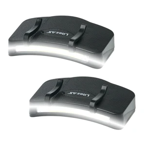 LitezAll Clip On Cap Light Headlamp - Bright LED Cap Light for Hands Free Outdoor Work, 2 Pack