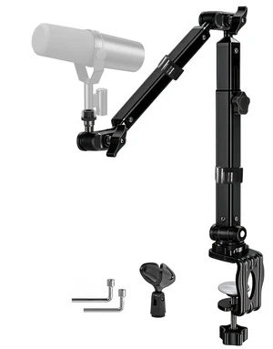 Kairiyard Microphone Boom Arm, Heavy Duty Metal, 3.3lbs Load Capacity | with Cable Management, 360° Rotatable Desk Mount Low Profile Mic Arm for Podcast Live Streaming Gaming Studio Kairiyard Microphone Boom Arm, Heavy Duty Metal, 3.3lbs Load Capacity | with Cable Management, 360° Rotatable Desk Mount Low Profile Mic Arm for Podcast Live Streaming Gaming Studio
