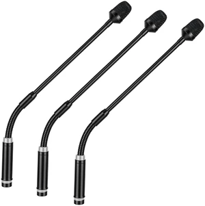 Tellegloww 3 Pcs 17'' Gooseneck Microphone Professional Xlr Wired Dynamic | DJ Microphone with Metal Flexible Neck Cardioid Directionality for Bar KTV Lecture Hall Conference Room Podium Audio Tellegloww 3 Pcs 17'' Gooseneck Microphone Professional Xlr Wired Dynamic | DJ Microphone with Metal Flexible Neck Cardioid Directionality for Bar KTV Lecture Hall Conference Room Podium Audio